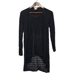 Grace & Lace Knitted High Low Tunic Top Crochet Sz OS Boho Lagenlook Whimsigoth